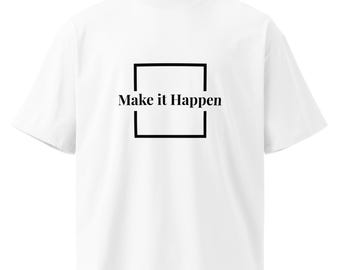 Unisex organic oversized high neck t-shirt