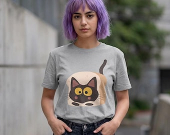 Camiseta con estampado de gato en tostada / Camiseta con diseño divertido de mascota / Camiseta unisex Softstyle