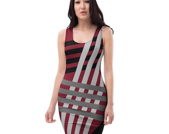 Vestido ajustado al cuerpo: tejido elástico de microfibra con estampado integral.