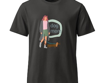 Camiseta para mamás perrunas / Camiseta de algodón orgánico con lavado vintage para dueños de mascotas