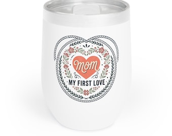 Vaso térmico "Mamá, mi primer amor" – Regalo perfecto para el Día de la Madre / Taza adorable para mamá / Vaso térmico de acero inoxidable