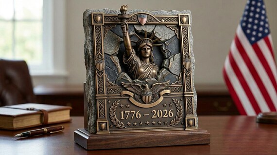 USA 250th Anniversary 3D Relief Bundle | American Independence Patriotic Wall Art STL File for CNC & 3D Printing |  2 Designs