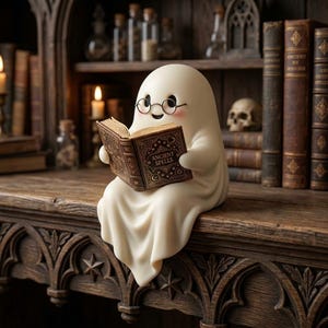 Halloween Ghost STL Bundle | 3D Printable Cute Ghost Skeleton Figurine Instant Download
