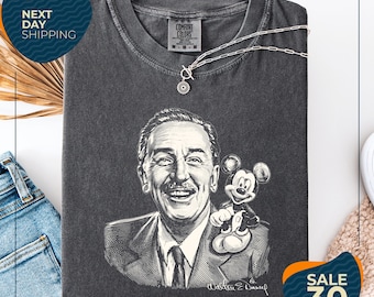 Comfort Colors® Vintage Walt Disney Portrait Shirt | Magic Kingdom Tee | Disney Legend Quote Shirt | Disneyland Vacation Tee | I Like The
