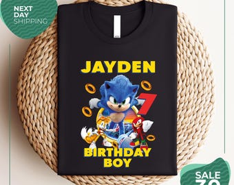 Custom Sonic Birthday shirt | Custom Sonic Shirt | Sonic Family Birthday Shirt | Sonic Kids Shirt | Birthday Party | Sonic Birthday Shirt