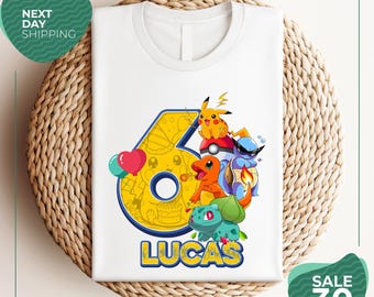 Custom Poke Birthday Shirt: Family Matching Cotton Tee