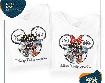Custom Disney Family Trip Shirt 2026 | Disney Hollywood Studios Shirt | Disney Star Wars Shirts | Disney Family Vacation Name and Year Shirt