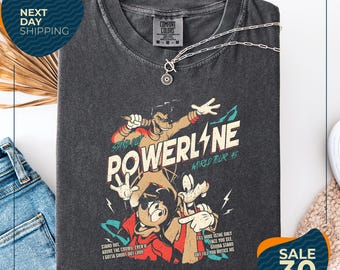 Comfort Colors® Vintage Disney A Goofy Movie Powerline Stand Out World Tour T- Shirt | Disneyland Family Tee | Magic Kingdom | WDW