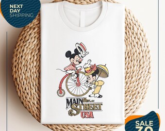Vintage Retro Mickey Minnie Main Street USA shirt | Mickey mouse Baby tee | Vintage Mickey shirt | WDW Disneyland Tee