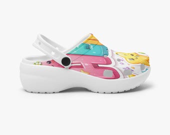 HENAGLOBAL Damen Plateau Clogs