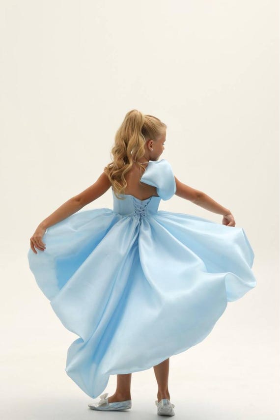 blue dress with big bow High-low Flower Girl Dress, Birthday Party Gown Toddler Princess for Kids Fancy Photoshoot Dress Gala Dress up back provides a thanksgiving-collection sexy red birthday dresses Color:WHITE/HOT PINK
