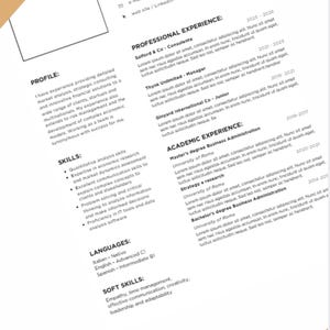 Modern Resume Template Canva | Minimal CV Template | ATS Resume | Professional Resume Design | Instant Download | Professional Cover letter