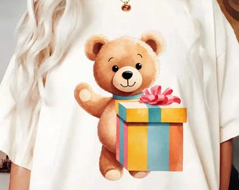 Imágenes prediseñadas de ositos de peluche, diseño de oso kawaii, baby shower, decoración para guardería, PNG para sublimación (descarga digital)