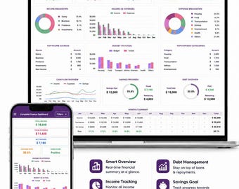 Aplicación web de panel de control financiero / Seguimiento de presupuesto, objetivos de ahorro, facturas (planificador HTML)