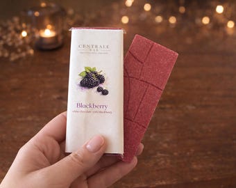 White Chocolate Blackberry Bar | Finely crafted couverture chocolate