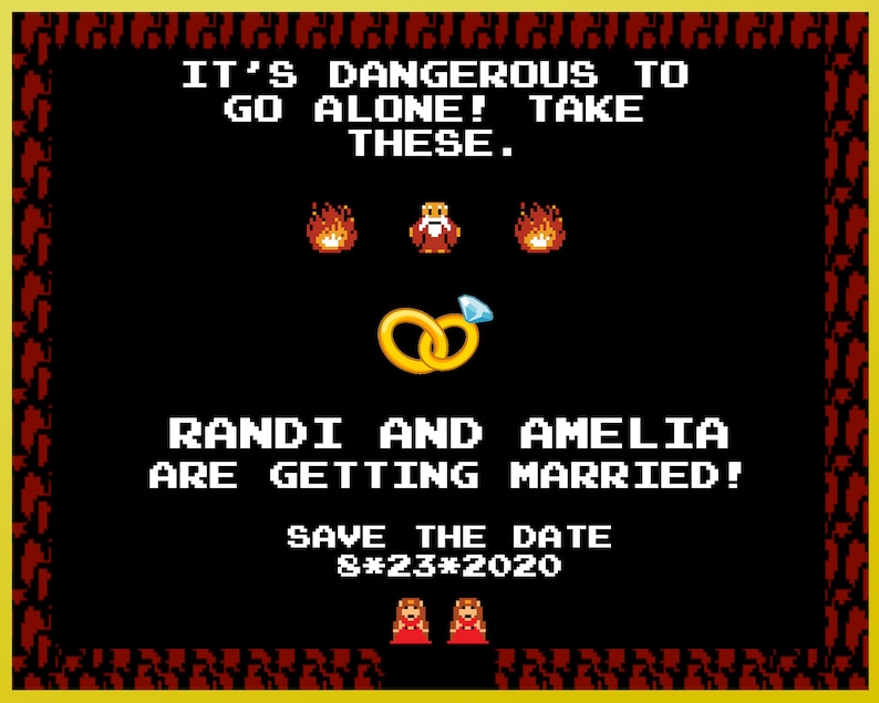 Printable Zelda Save the Date