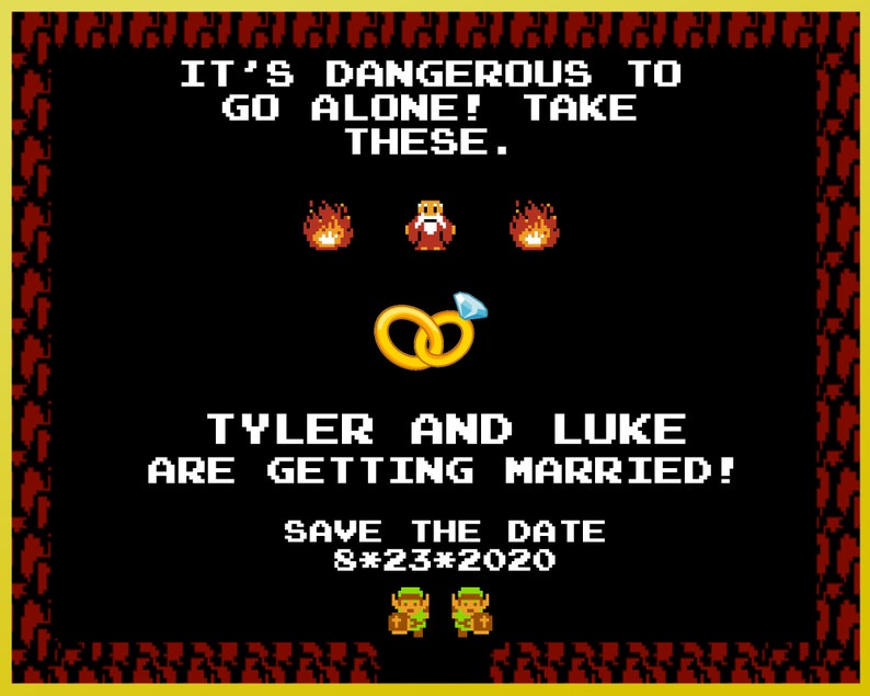 Printable Zelda Save the Date