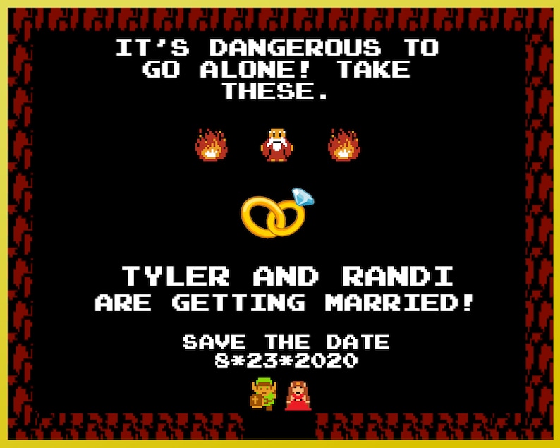 Printable Zelda Save the Date