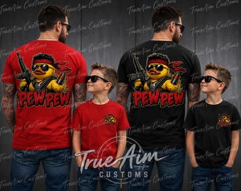 Tactical Rubber Duck PEW PEW T-Shirt | Military Humor Graphic Tee