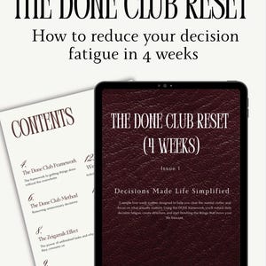 4 Week Life Reset Guide | Done Club Method, Productivity Planner (Digital Download)