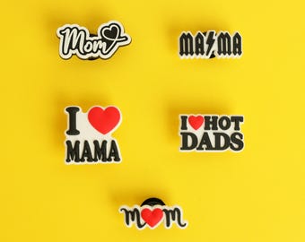 Mom Shoe Charms for Clogs, Mama Shoe Clips, Mom Bag Charms