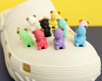 3D Gummy Bear Candy Shoe Charms, Colorful Teddy Bear Clog Accessories