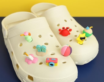 Beach Shoe Charms, Summer Vacation Gift, Tropical Cruise 3D Clog Pins