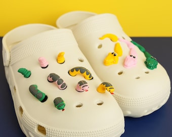 Snake Shoe Charms, Anaconda Clog Pins, Cute Animal Accessories, Reptile Lover Gift Ideas