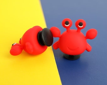 Crab Shoe Charms, 3D Ocean Creature Clips, Beach Summer Clog Pins