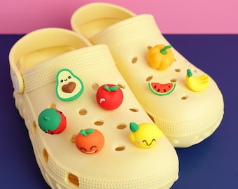 Fruit Shoe Charms, 3D Food Clips, Cute Sweet Produce Clog Pins