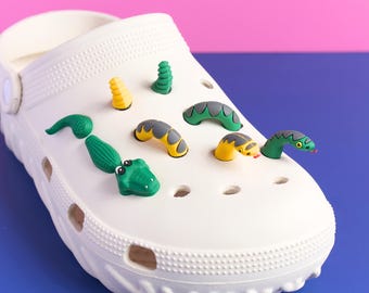 Snake and Alligator Charms for Clogs, 3D Reptile Shoe Clips, Bag Charms