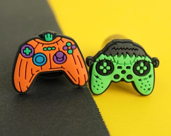 Game Controller Charm, Halloween Gamer Charms, Spooky Horror Video Game Clog Charms