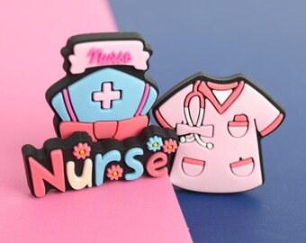 Nurse Shoe Charms, Medical Doctor Clips, RN Healthcare Hospital Clog Pins