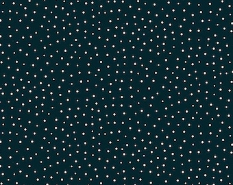 Sunny Honey by Amy Latta Dancing Dots Black- 1/2 Yard