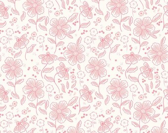 Sweet Pink Main - Cream by My Minds Eye - 1/2 YARD