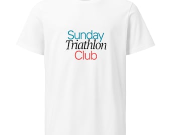 Clube de Triatlo de Domingo - Camiseta unissex orgânica de peso médio