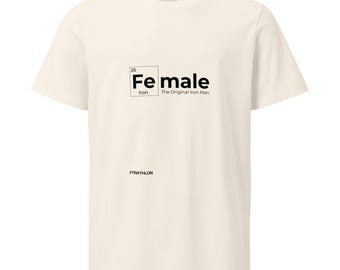 Ironwoman Female Ironman Triathlon T-Shirt, Ausdauersport, Schwimmen, Radfahren, Laufen, swim, bike, run, Mittelschweres Unisex Bio-T-Shirt