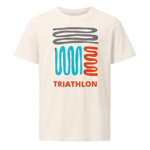 Triathlon - Mittelschweres Unisex Bio-T-Shirt
