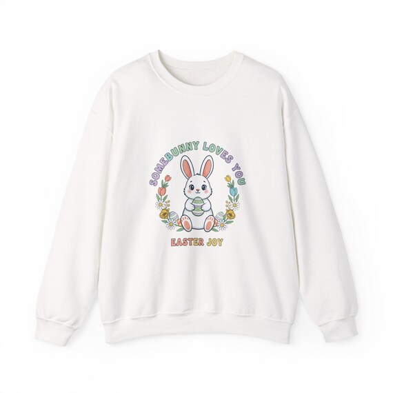 Easter Bunny Crewneck Sweatshirt | Pastel Spring, Vintage Cottagecore Vibes