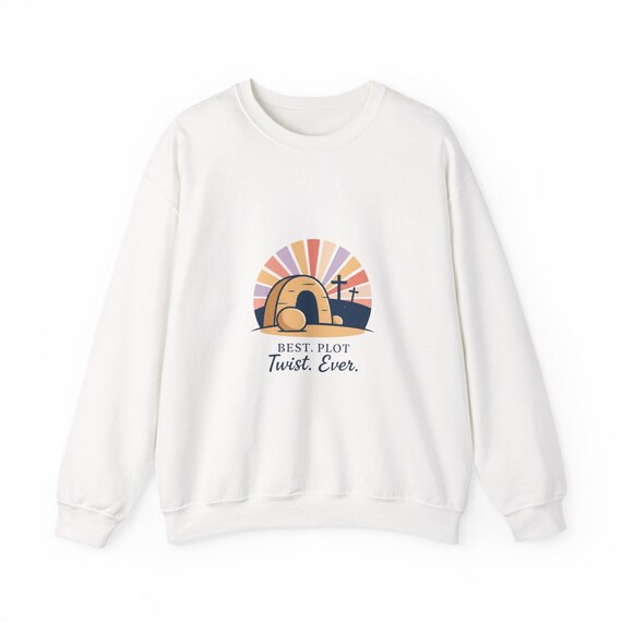 Christian Easter Sweatshirt | Vintage Sunrise Empty Tomb Resurrection Design