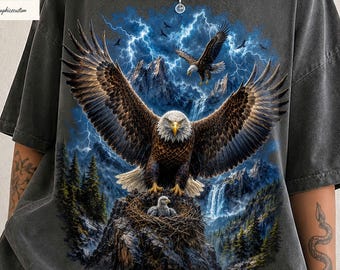 Eagle Mountains Nature Vintage Comfort Colors Shirt, Retro Wildlife Tee, Outdoor Adventure Tshirt, National Park Gift,90s Hiking Graphic Tee