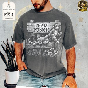 Team Punch Comfort Colors® T-Shirt, Baby Monkey Punch Shirt, Viral Baby Monkey Punch Tee image 18