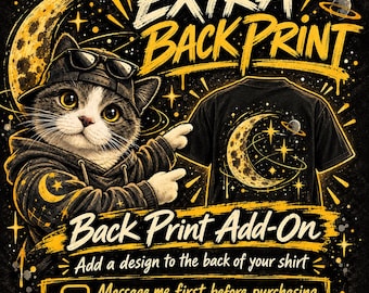 Extra Back Print Add-On, Additional Back Design