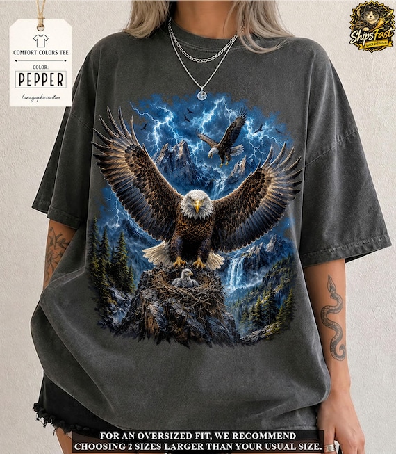 Eagle Mountains Nature Vintage Comfort Colors Shirt, Retro Wildlife Tee, Outdoor Adventure Tshirt, National Park Gift,90s Hiking Graphic Tee