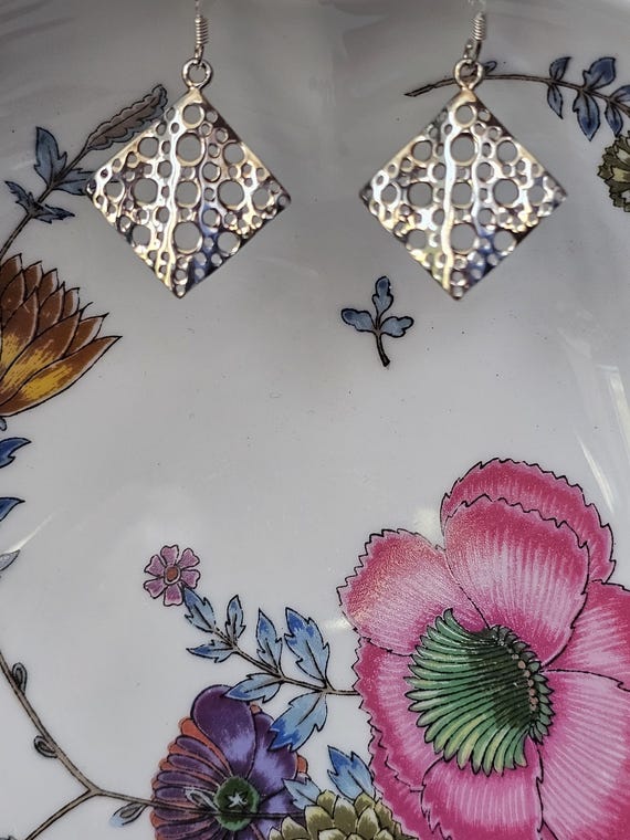 Modern-Vintage Sterling Silver Rectangular Panel … - image 4