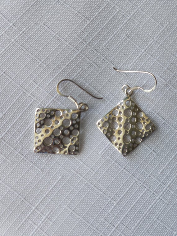 Modern-Vintage Sterling Silver Rectangular Panel … - image 5