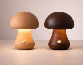 Mushroom Night Light, LED Touch Control, Warm Bedroom Ambient Lamp
