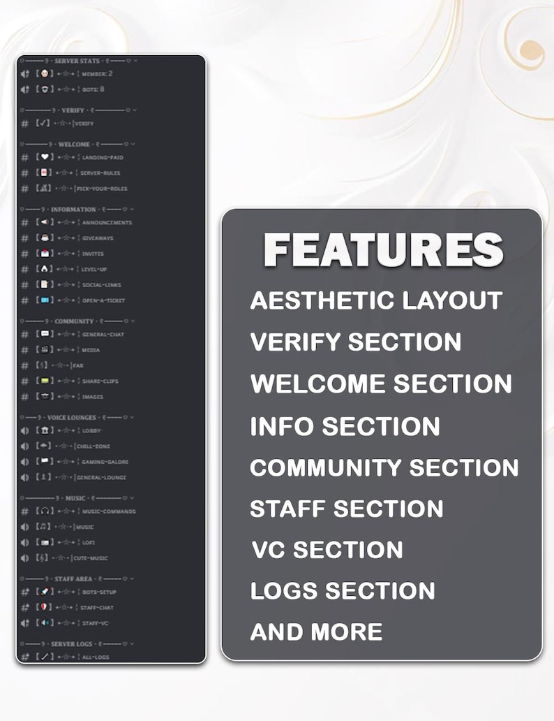 Pre-made White Discord Server | Clean Minimal Setup (instant Transfer ...