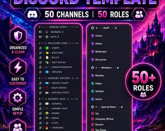 Gaming Discord Template | Pre-Made Community Setup (Instant Download)