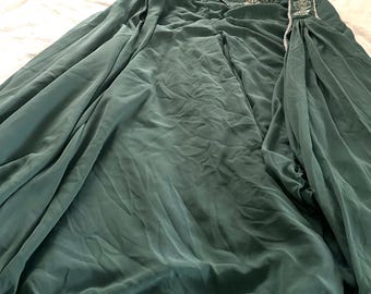 Sharara crop top with necklace dupatta in blueish gray shade